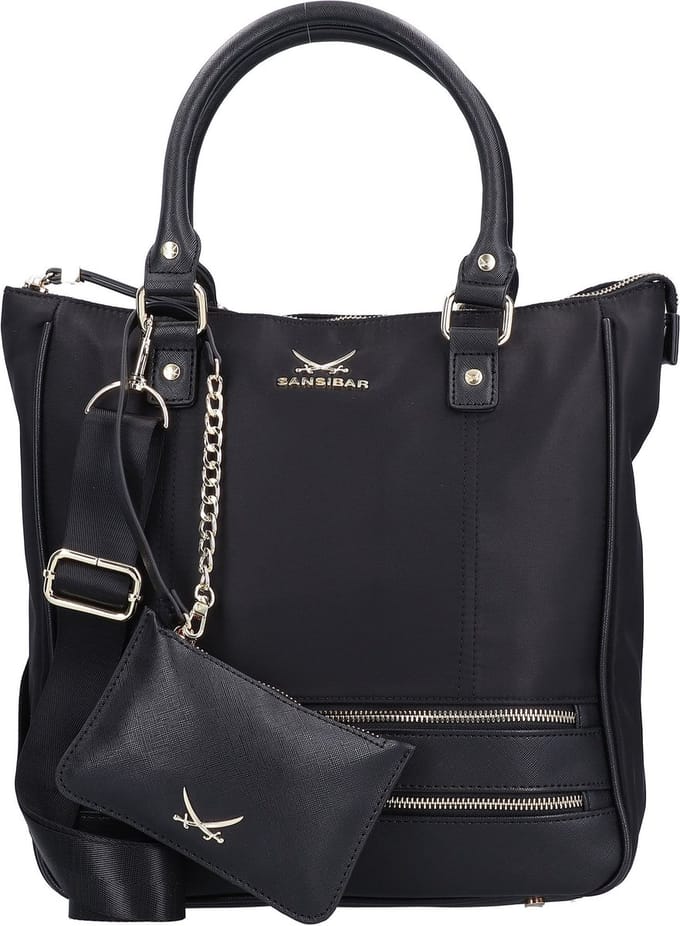 Sansibar Handtas Schoudertas Shopper Bag Black Zwart