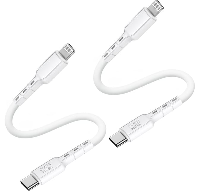 2x usb C naar geschikt voor Lightning kabel - Kort - Power delivery - Wit