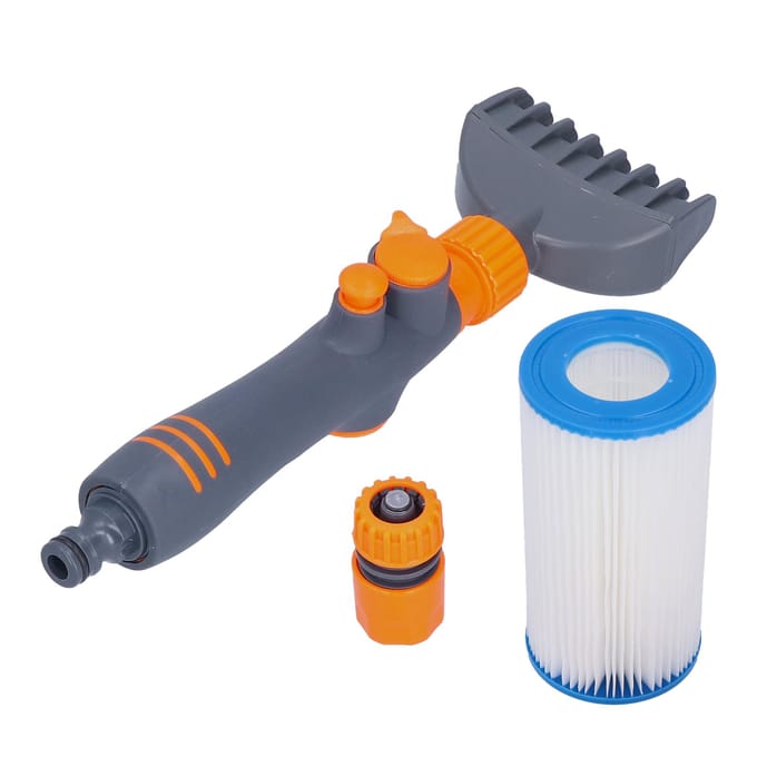 Zwembadwaterfilter Handheld Draagbaar Zwembadaccessoires Filter Reinigingsset white