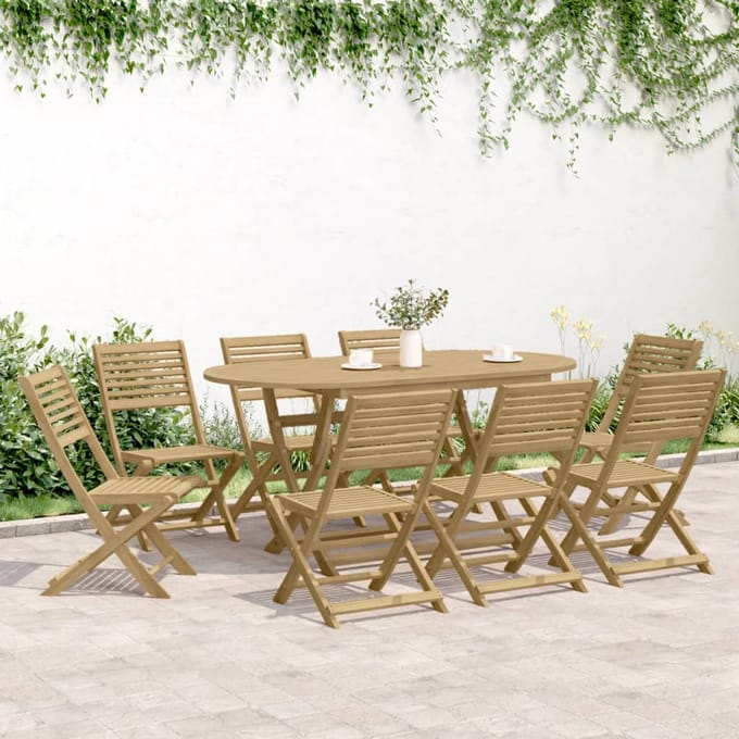 vidaXL - Inklapbare - stoelen - 8 - st - 48,5x61,5x87 - cm - massief - acaciahout