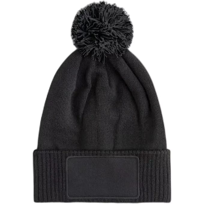 Kids Snowstar Patch Beanie - Black/Graphite Grey - 3-8 YRS