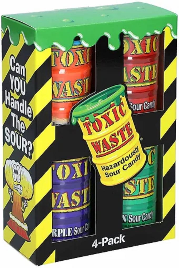 Toxic Waste - Sour Candy 4 Pack - Zuur Snoep - Amerikaans