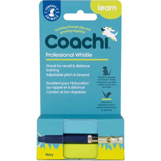 Coachi Professional Whistle Hondenfluit - Hondenopvoeding - Navy Zilver