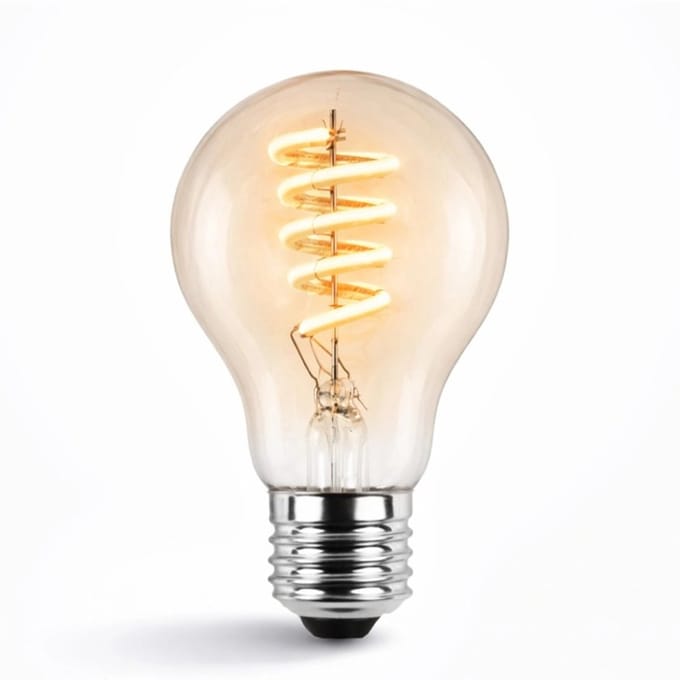 Zigbee E27 spiraal filament lamp A60 - Dual White - 4W - Amberkleurig - Smart lamp - Slimme Zigbee lamp