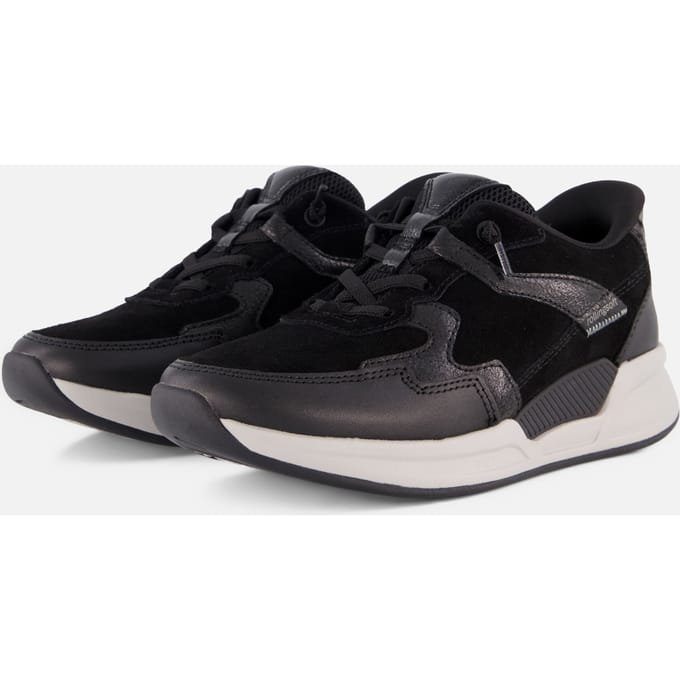 Gabor Rolling Soft Sneakers zwart Suède - Maat 4,5