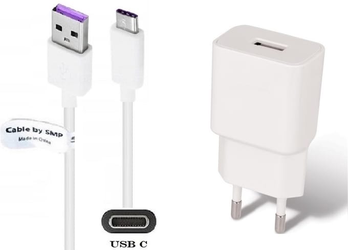 OneOne 2A lader + 1,5m standaard USB C kabel. Universele oplader adapter past op Boox (ONYX) eReader Note 4 / 5, Note Air 2 / 2+, Nova 3 Color, Nova Air C, Poke 3 / 3 SE, Poke 4 Lite,