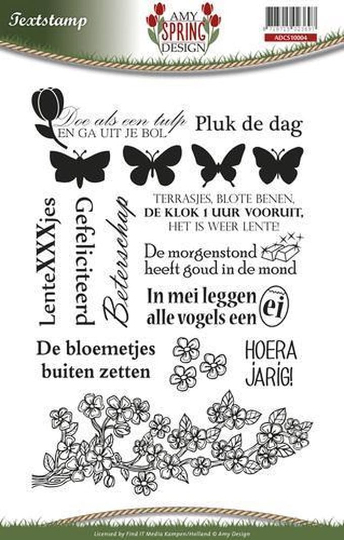 Clearstamp - Amy Design - Spring - Tekst