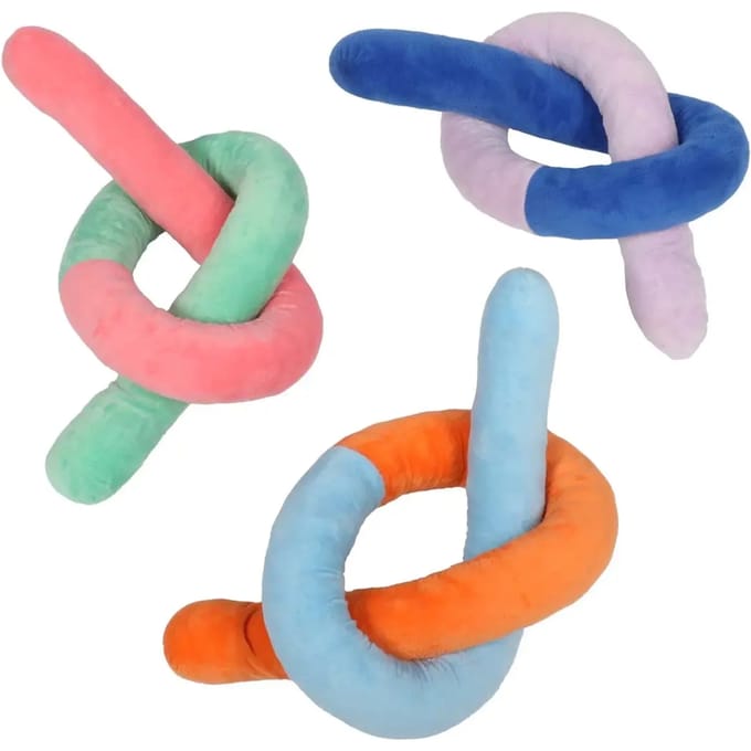 Hondenspeeltje SNUGGLE SNAKE gemengde kleuren 32x20x10cm