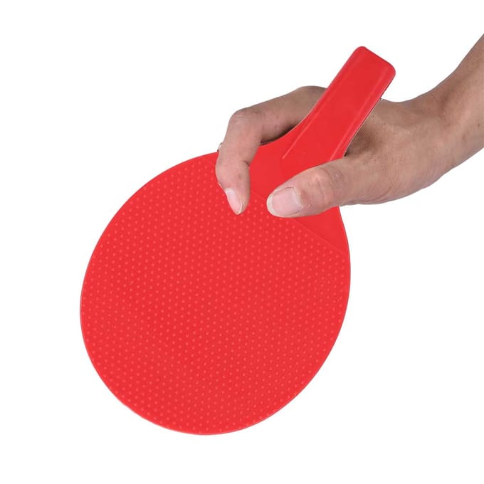 Buiten Kinderen Training Tafeltennisbat Draagbare Racketset met 2 Ballen red