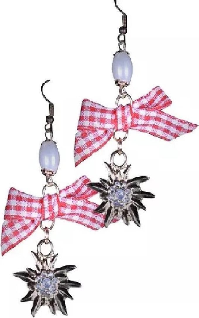 Oorbellen edelweiss - oktoberfest - sierraad