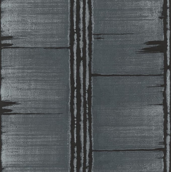 Bazaar - Behang - Hout - Wanddecoratie - Vliesbehang - Blauw - 0,53 x 10 M.