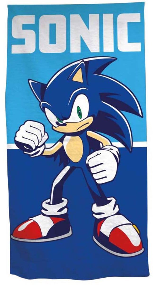 Sonic blauw strandlaken 70 x 140 cm - polyester