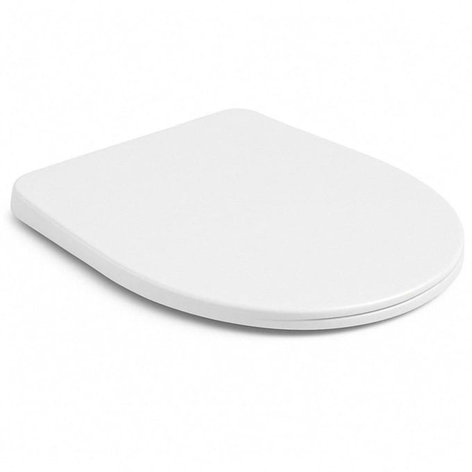QeramiQ Dely Swirl Compact Zitting - softclose - quickrelease - slim - glans wit