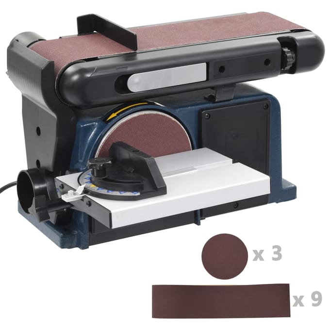 vidaXL - Vlak- - en - bandschuurmachine - elektrisch - 370 - W - 150 - mm