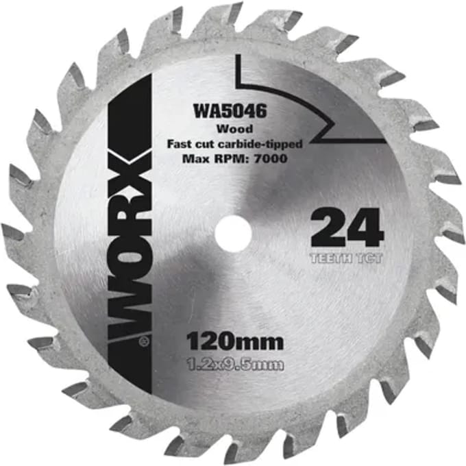 Worx Cirkelzaagblad Hout Wa5046 - 120mm - 24t - Hardmetaal