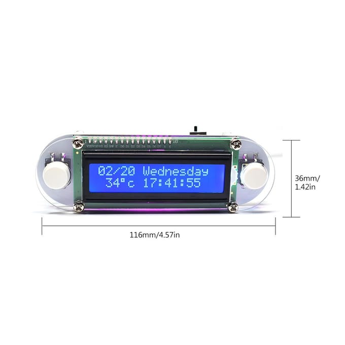 Kaarslicht Effect LCD1602 Vibratie Klok DIY Kit DIY Elektronisch Digitaal veelkleurig