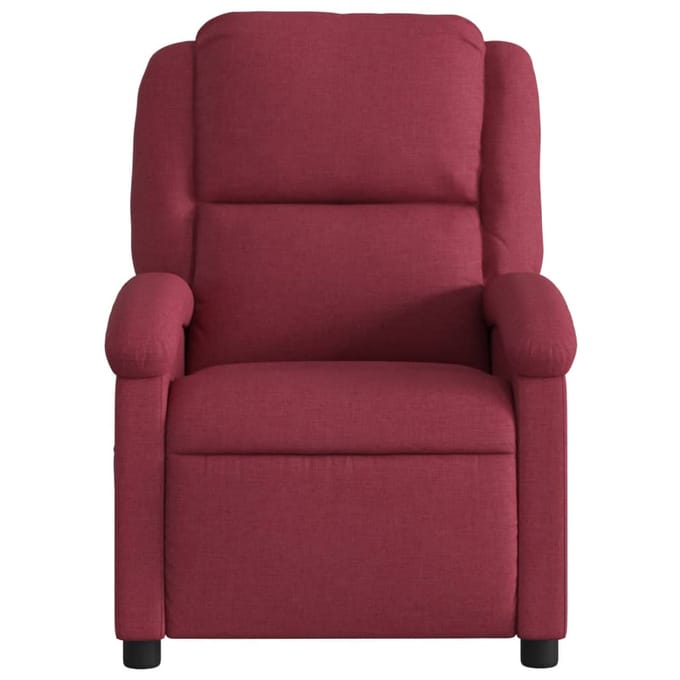 vidaXL - Fauteuil - verstelbaar - stof - wijnrood