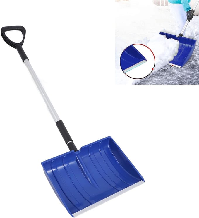 Afneembare Sneeuwschep - Lichtgewicht Schep - Sneeuw Ruimen - Compact Ontwerp - 120 cm Lengte - Blauw