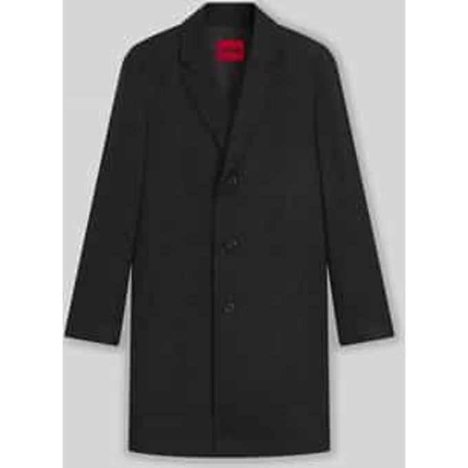 Regular fit lange wollen jas van twill, model 'MALTE2541'