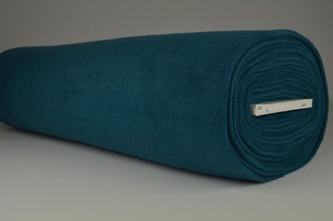 Fleece stof - Donker petrol - 10 meter