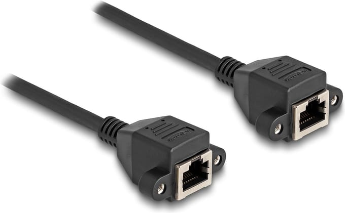 Delock 80198 RJ45 Netwerkkabel, patchkabel Kabel S/FTP 0.50 m Zwart Afgeschermd 1 stuk(s)