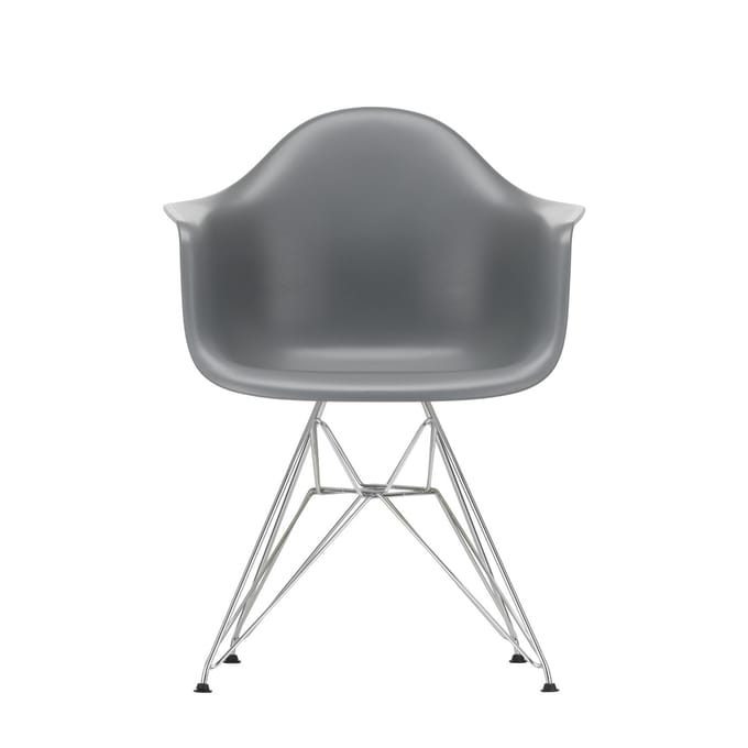 Vitra - DAR Eames Plastic Armchair - granietgrijs RE - verchroomd - 4 - 6 Wochen