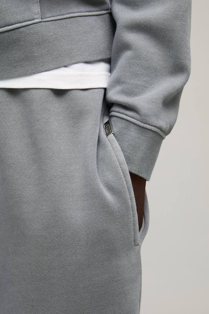 Essential Washed Baggy Drop Crotch Jogger | Washed Grey | Size Medium