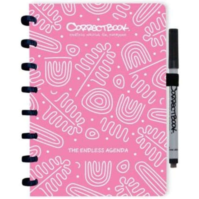 Correctbook Endless Agenda A5, uitwisbaar / herbruikbaar, Blossom Pink (roze)