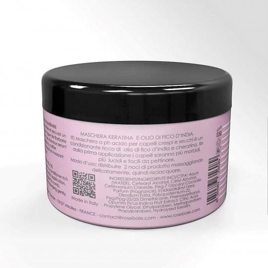 Masque - RoseBaie - 500 ml - Kératine - Huile de figue de Barbarie - Sans sulfates
