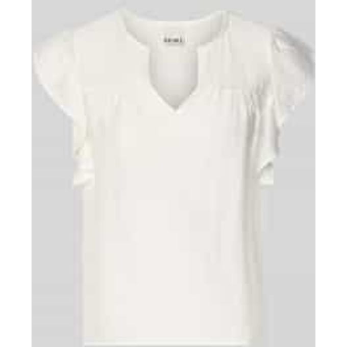 Blouse van viscosemix met ruches model 'HETTA'