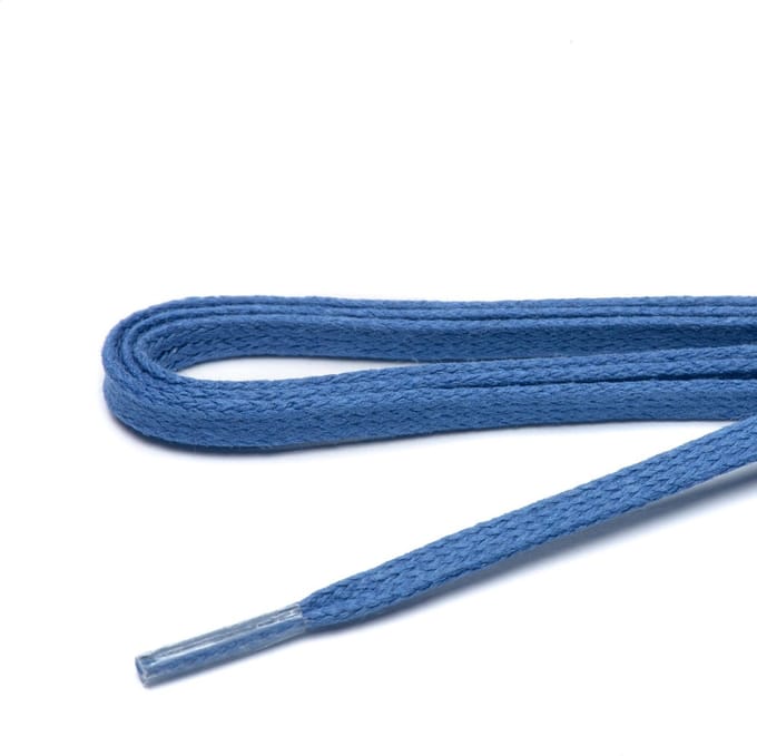 ARIESZZZ Schoenveters - Blauw -  Wax - Plat - 70 cm - 4-6 gaatjes