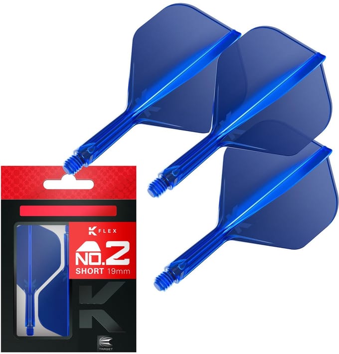 Target K-Flex Blue NO2 - Dart Flights - Short