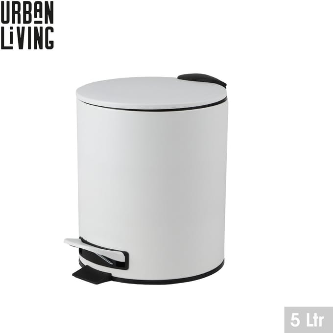 "PURE" BADKAMERAFVALBAK 5L MET PEDAAL EN SOFT-CLOSE SLUITING D21XH26CM