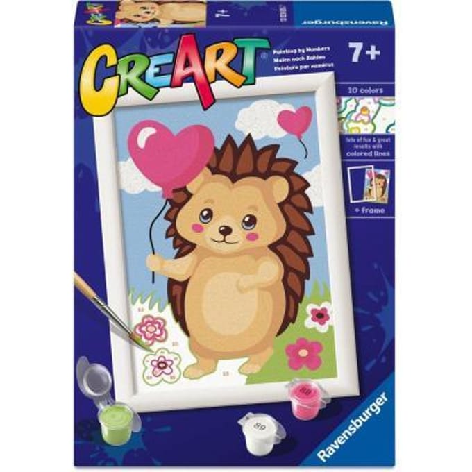 Ravensburger - CreArt Junior - Egel - Schilderen op Nummer - Creatief Schilderpakket