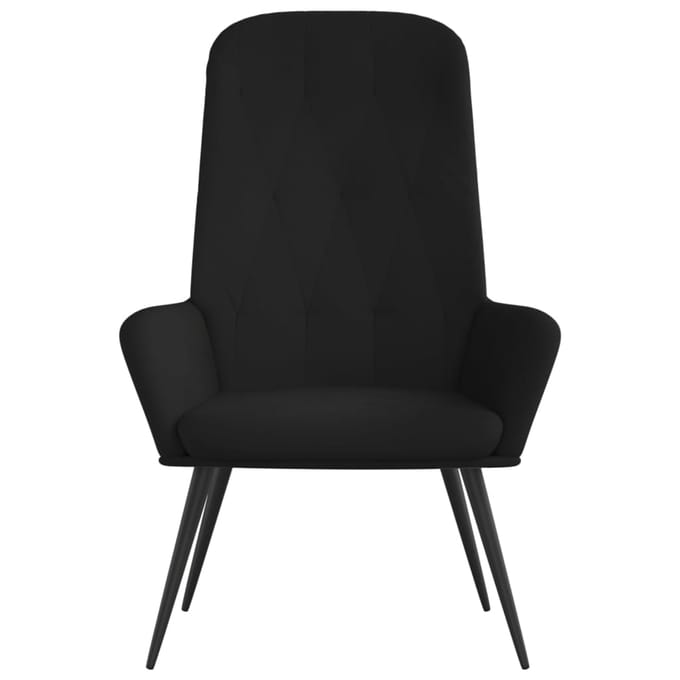vidaXL - Relaxstoel - fluweel - zwart