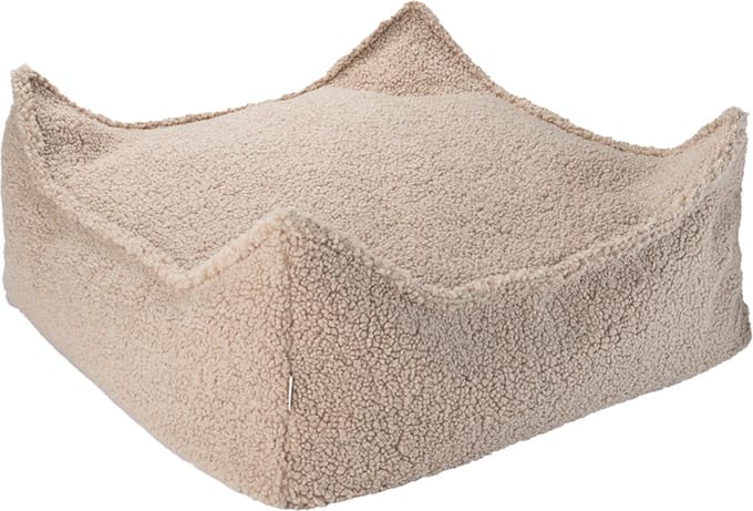 Wigiwama Teddy Square Ottoman / Poef - 80x70x50cm - Biscuit