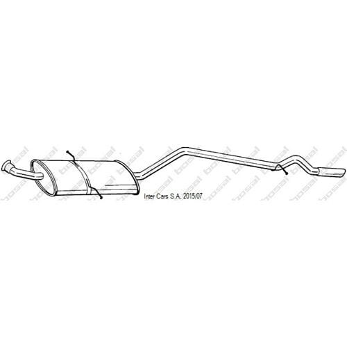 Geluiddemper achter BOSAL 291-429