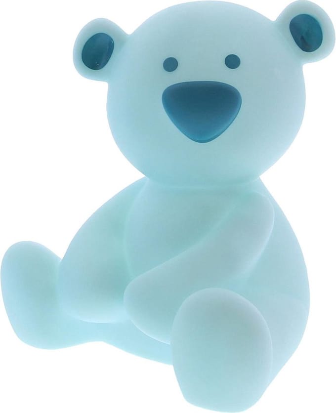 Spaarpot Beertje Stippel - Licht Blauw - 15,5cm hoog - Geboorte - Doop - Uitdeelcadeautjes