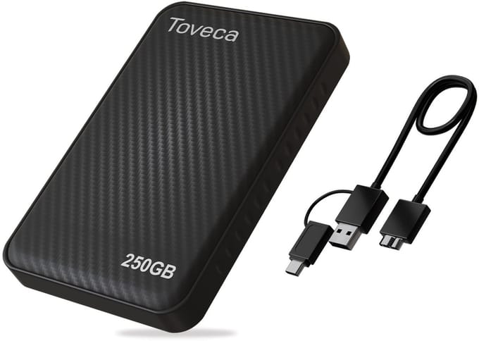 Toveca Externe harde schijf 250 GB - USB 3.0 Harde schijf extern - HDD