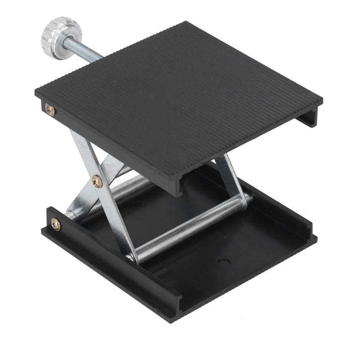 Plateforme élévatrice de laboratoire 90x90mm Hauteur réglable Outil de mesure Plateforme élévatrice manuelle noir