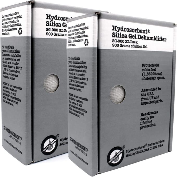 Silicagel Korrels 900g (2-Pack) - Vochtabsorber voor Kast en Opslag