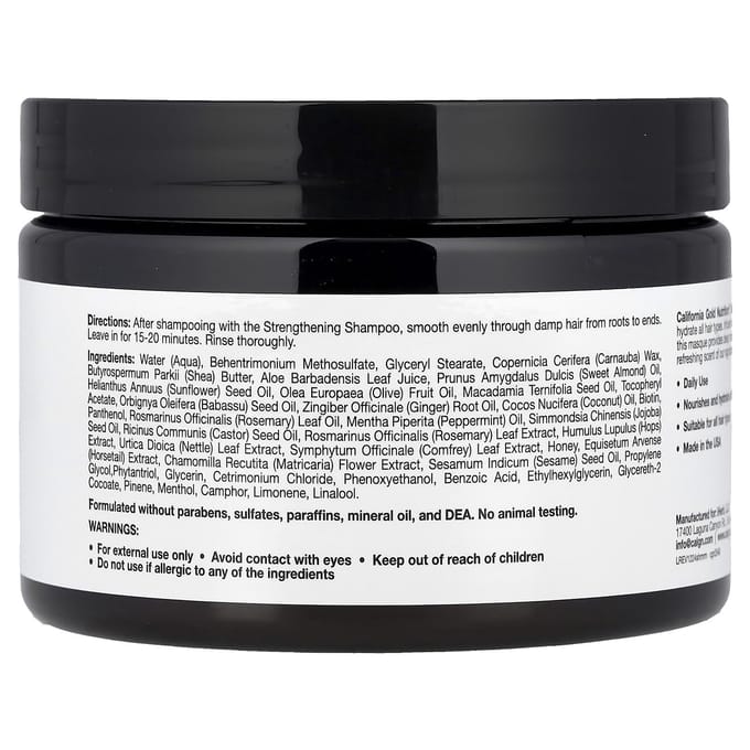 Schoonheid, Haarkracht Masker, Biotine, Rozemarijn Munt, 340G(12oz) black