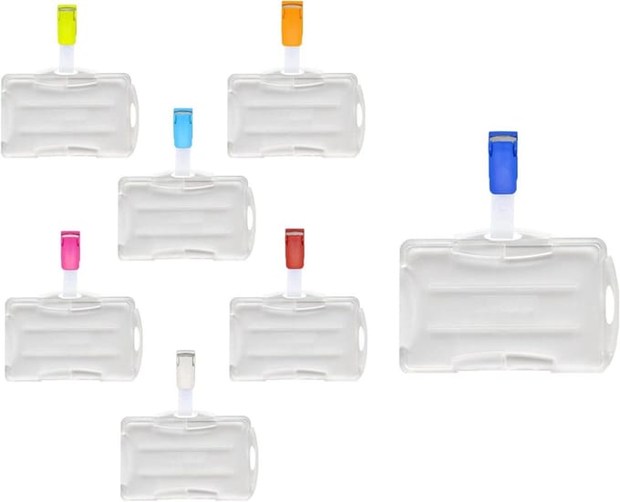 Kaarthouder Dubbel - Plastic Clip - Kaarten Organiseren - Onbreekbaar ABS - 50 Stuks - Transparant Rood