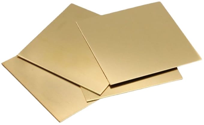 Messing Plaat - Metaal Blad - Industrieel Gebruik - Hoge Koperinhoud - 1mm 200x200mm - Geel