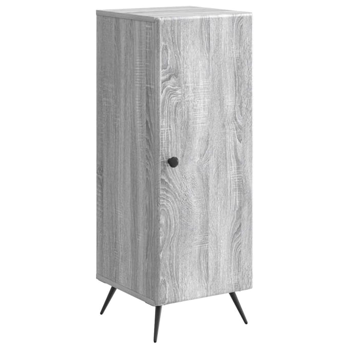 vidaXL - Dressoir - Grijs - sonoma - 33 - x - 34,5 - x - 90 - cm - Bewerkt - hout