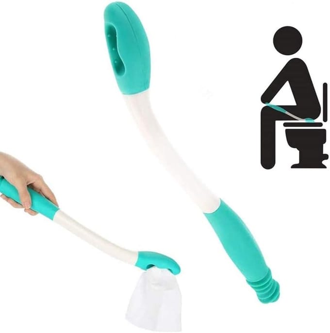 Afveeg Hulp - Toilet Hulpmiddel - Persoonlijke Hygiëne - Ergonomisch Ontwerp - 40 cm Lengte - Wit