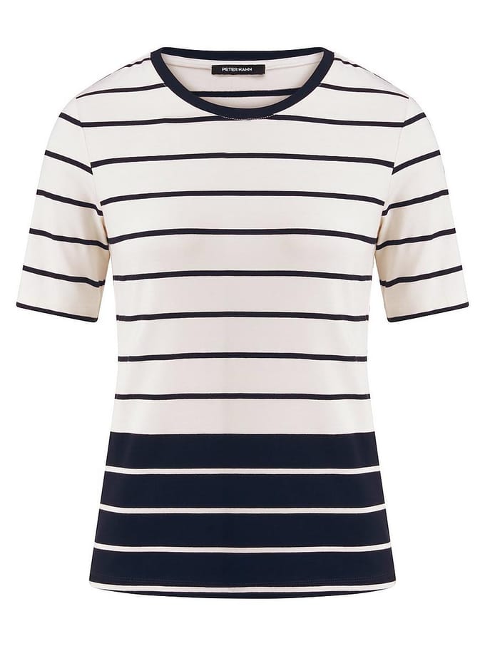 Shirt ronde hals Van Peter Hahn blauw