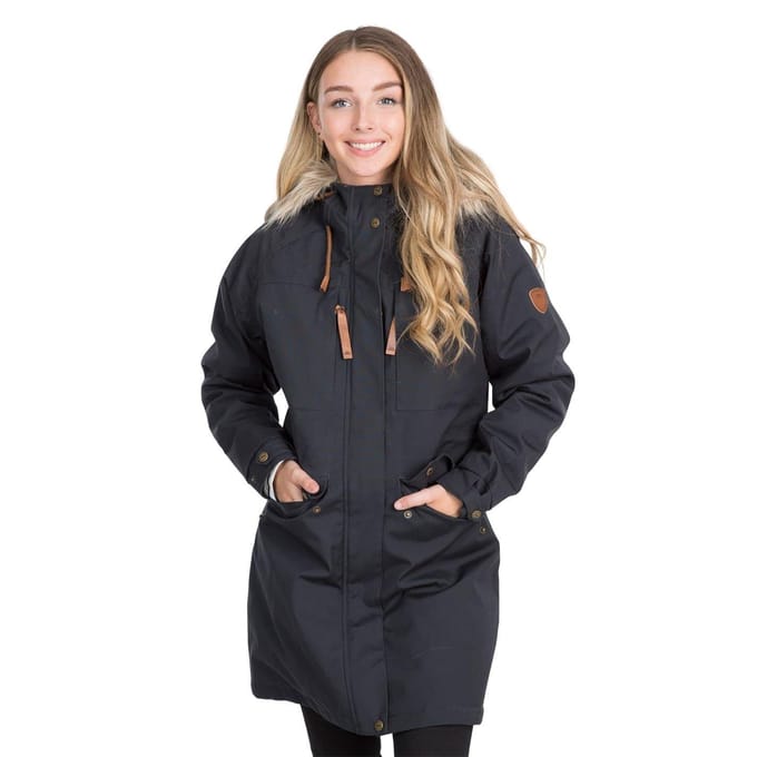 Trespass Dames Faithful Waterdichte Parka (Donkergrijs)