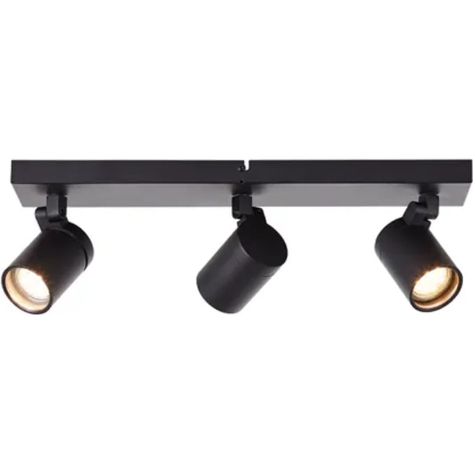 Aquavive Opbouwspot Irminio - Zwart - 45cm - 3xgu10