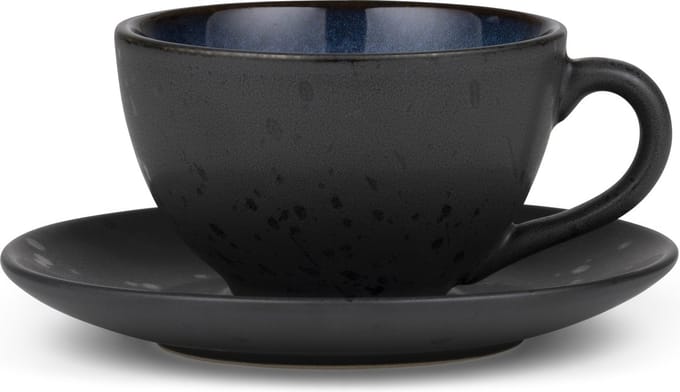 BITZ Kop met schaal Dia. 10 x 6 cm 24 cl Zwart/Donkerblauw